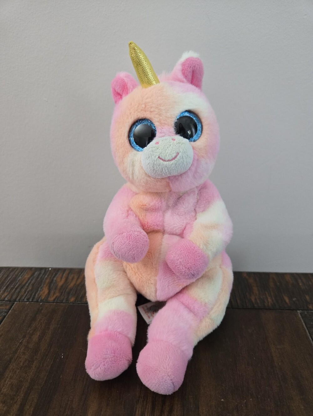Ty Beanie Bellies Skylar Plush Unicorn Stuffed Animal Toy 6" Seated Pink